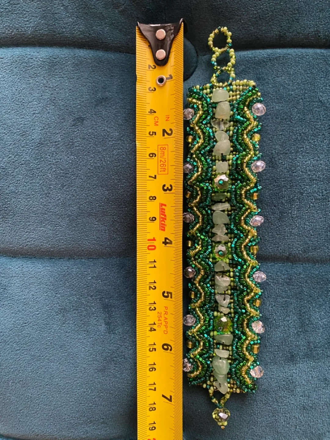 Unique Green Beaded Bracelet image indicator(2)
