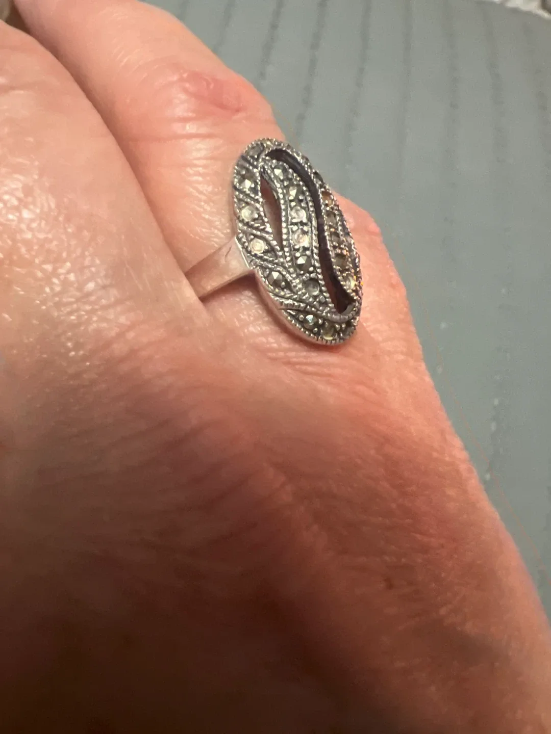 Vintage Silver Marcasite Ring