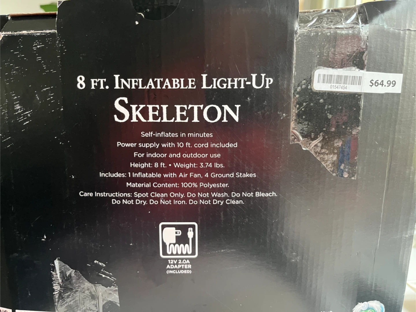 Spirit 8 Ft. Inflatable Light-Up Skeleton - photo 4