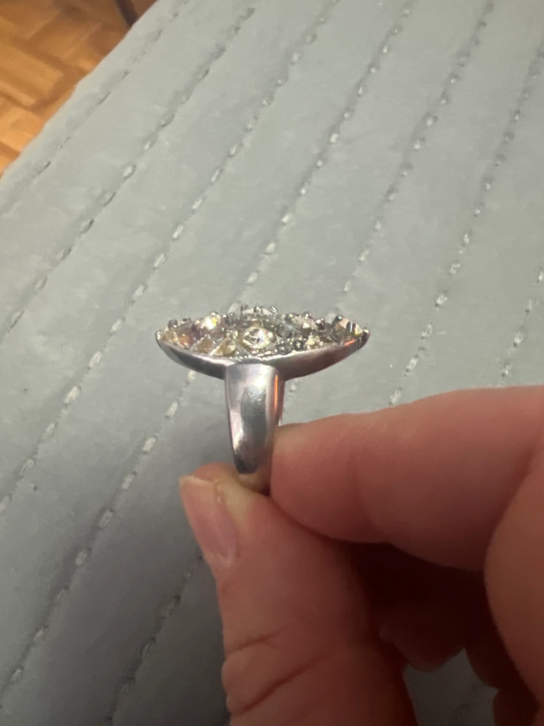 Vintage Silver Tone Cocktail Ring - photo 3