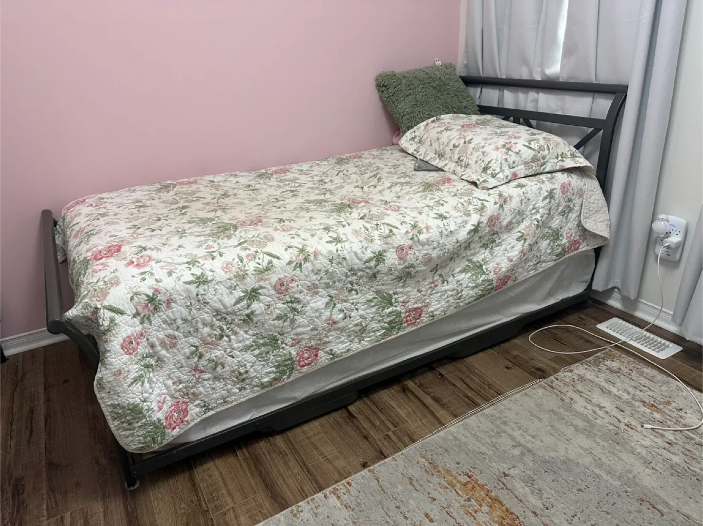 Metal Bed Frame from Costco - Gray 2 beds with mattresses image indicator(3)