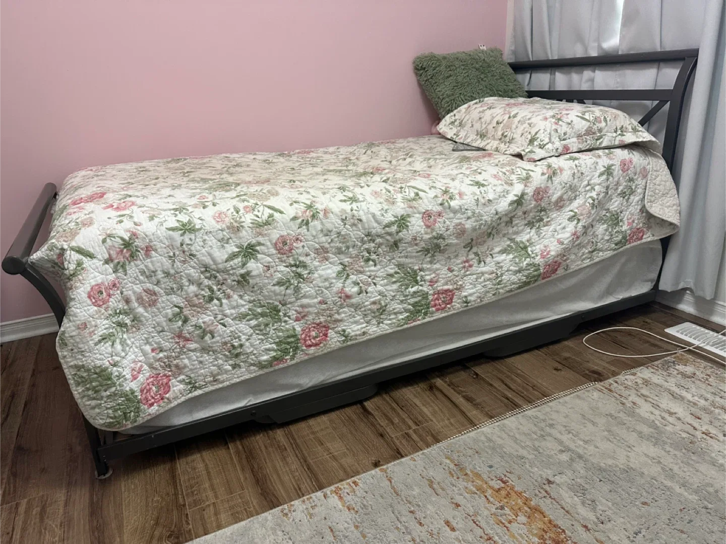 Metal Bed Frame from Costco - Gray 2 beds with mattresses image indicator(2)