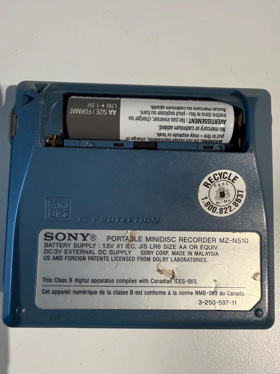 Sony Net MD Walkman MZ-N510 Type-S - photo 3