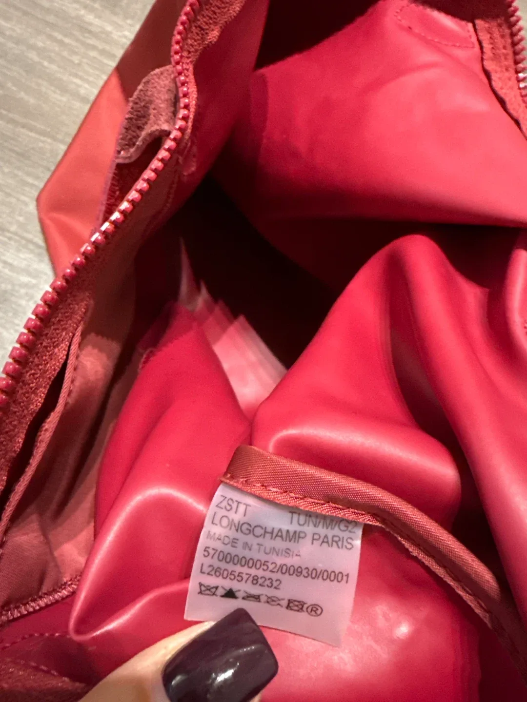 Longchamp Paris Le Pliage Tote Bag - dark pink image indicator(3)