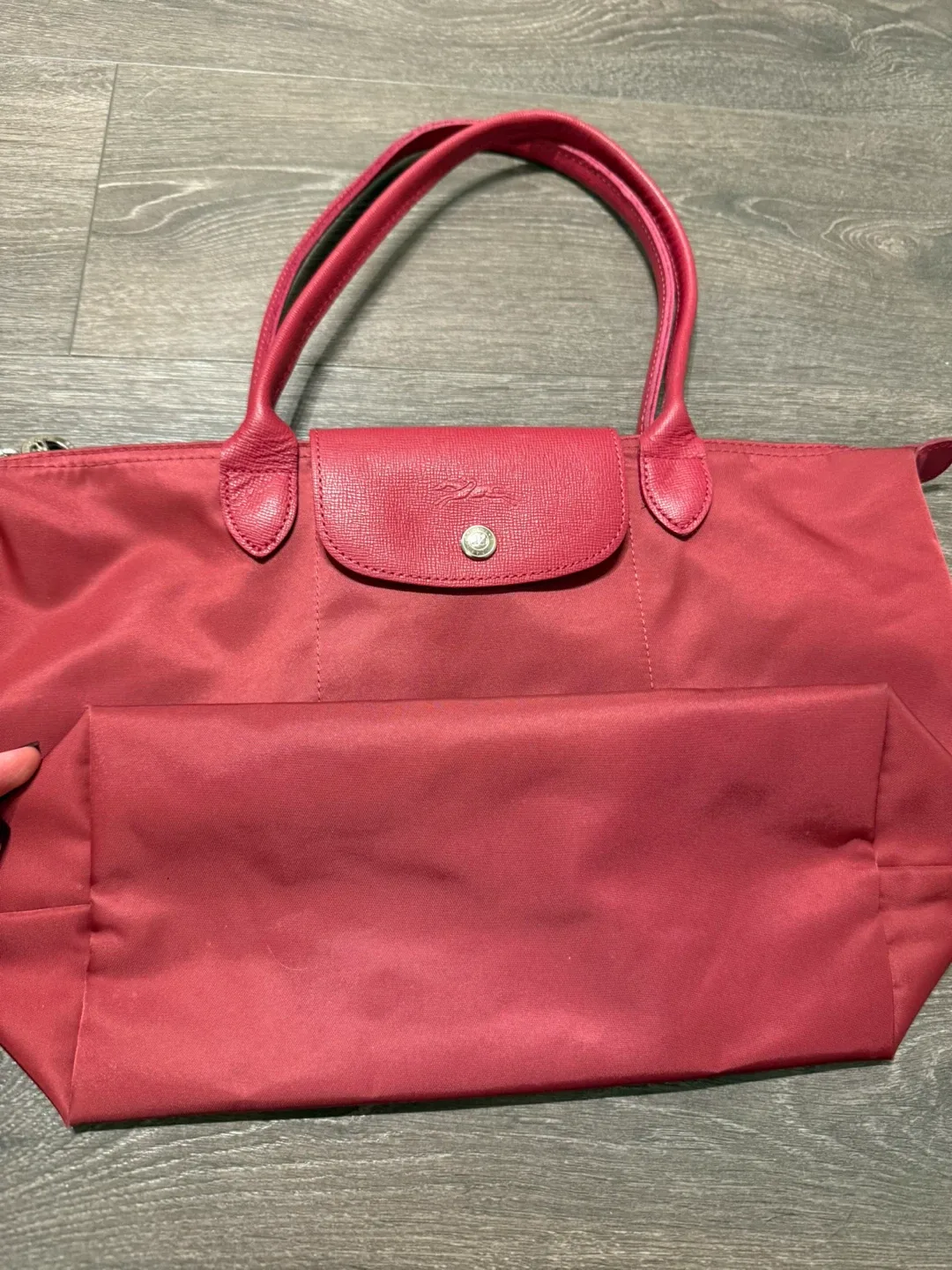Longchamp Paris Le Pliage Tote Bag - dark pink image indicator(6)