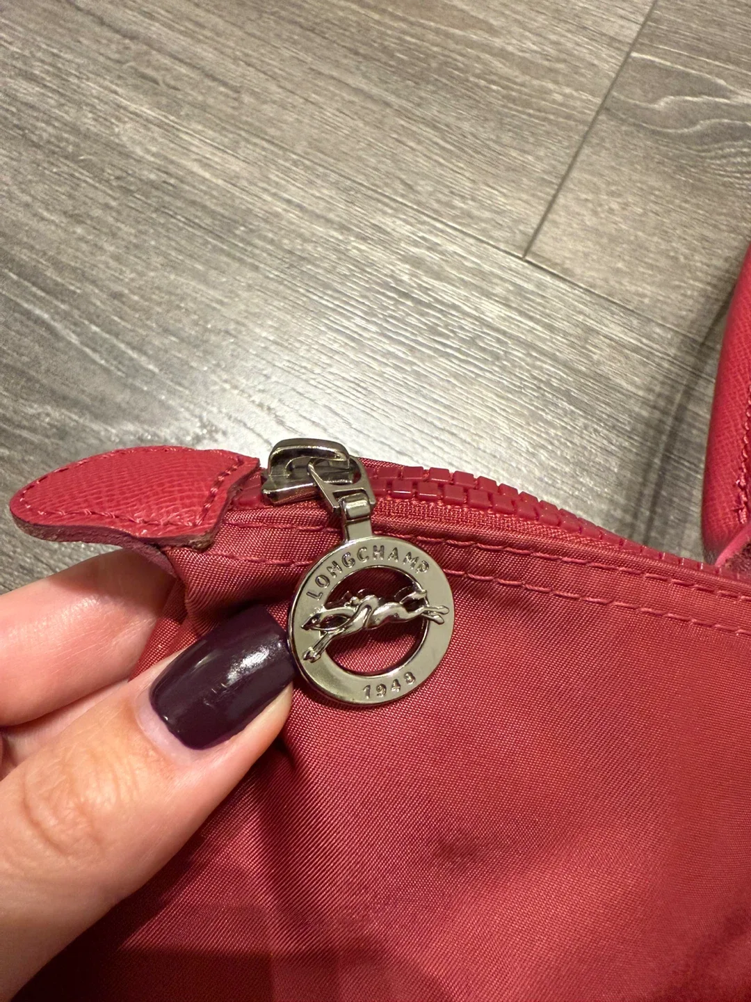 Longchamp Paris Le Pliage Tote Bag - dark pink image indicator(7)