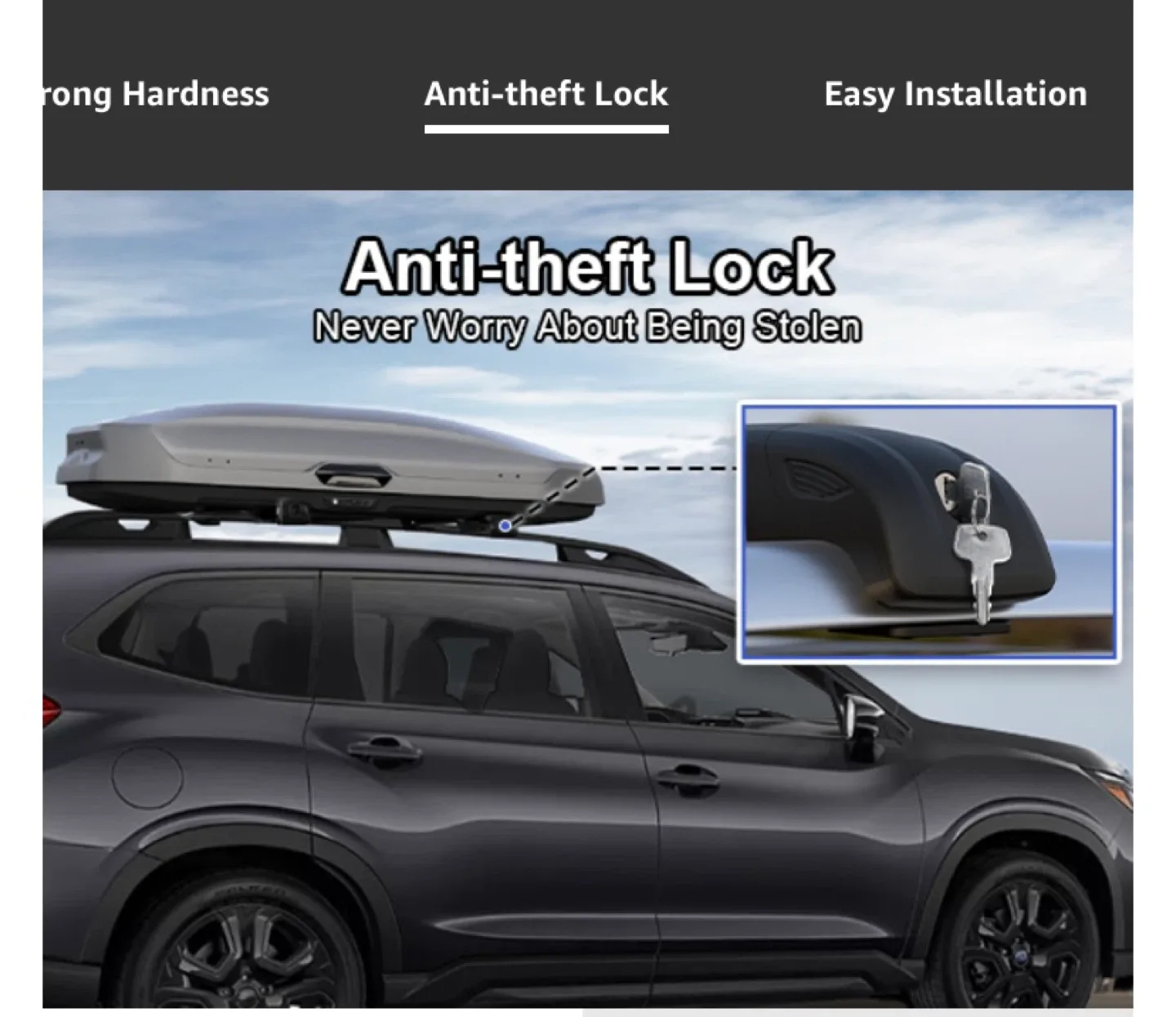 New Roof Rack Cross Bars for 2019-2025 Subaru Ascent with Lock image indicator(6)