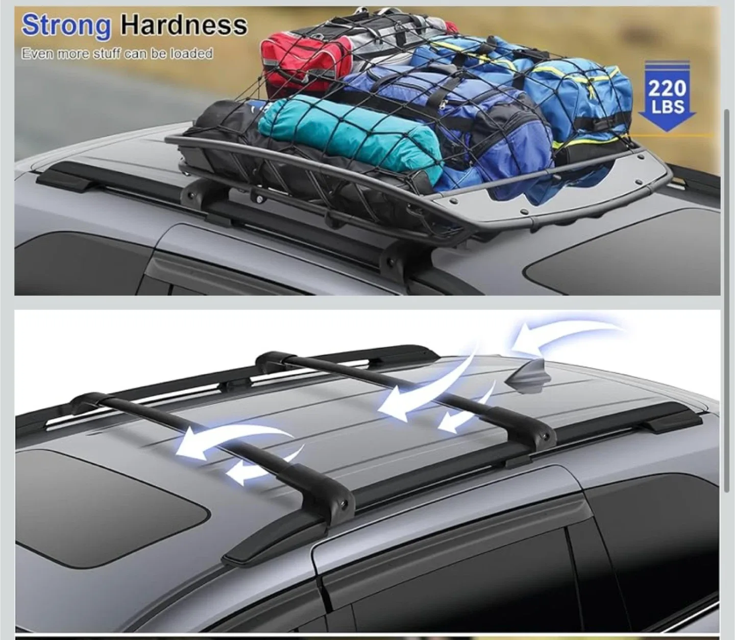 New Roof Rack Cross Bars for 2019-2025 Subaru Ascent with Lock image indicator(3)