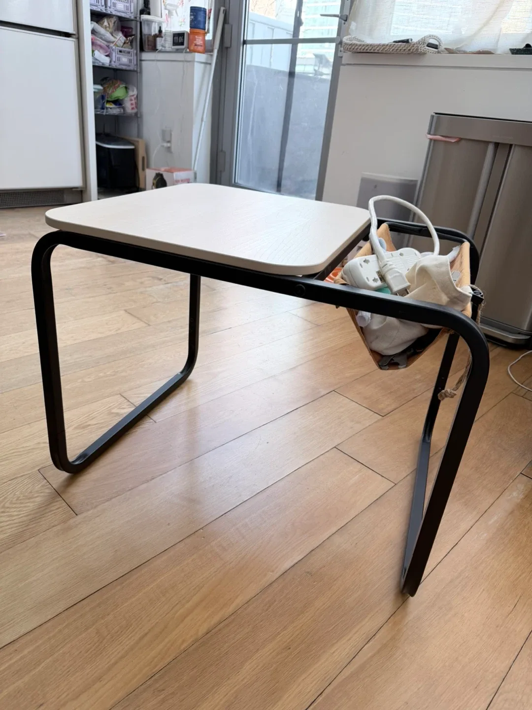 IKEA OLSERÖD Side Table - Anthracite/Birch Effect image indicator(2)