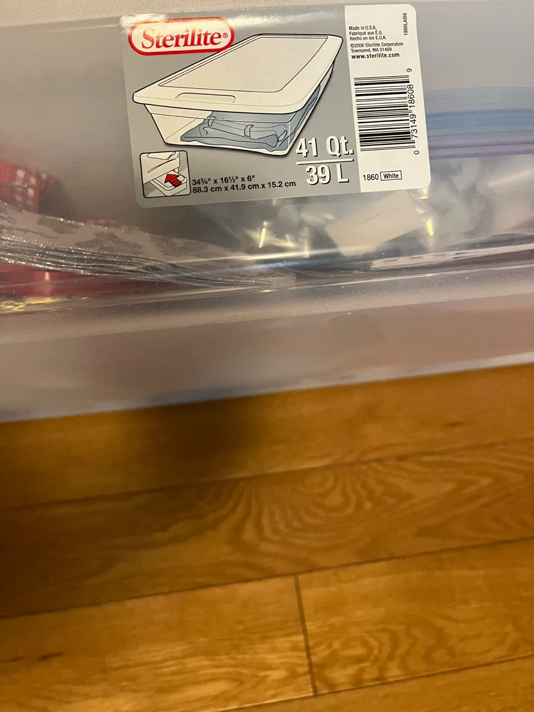 Sterilite 41 Qt. Storage Box with Christmas Supplies image indicator(4)