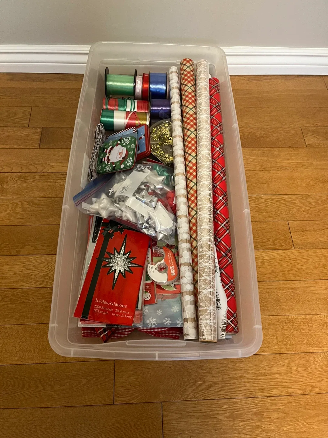 Sterilite 41 Qt. Storage Box with Christmas Supplies image indicator(2)