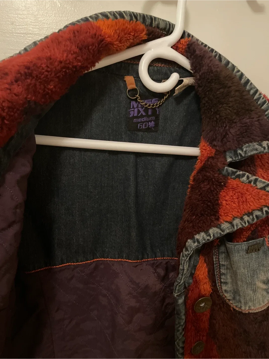 Miss Sixty Denim & Faux Fur Jacket - Size Medium image indicator(2)