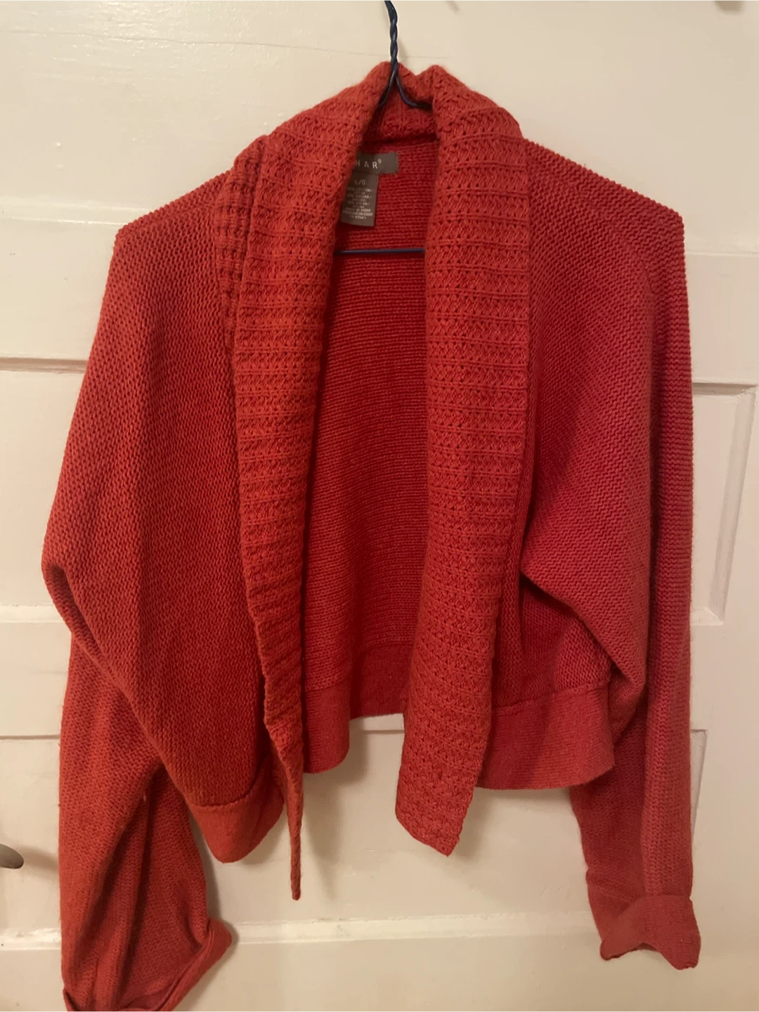 Kenar Red Angora Blend Cardigan - Size L