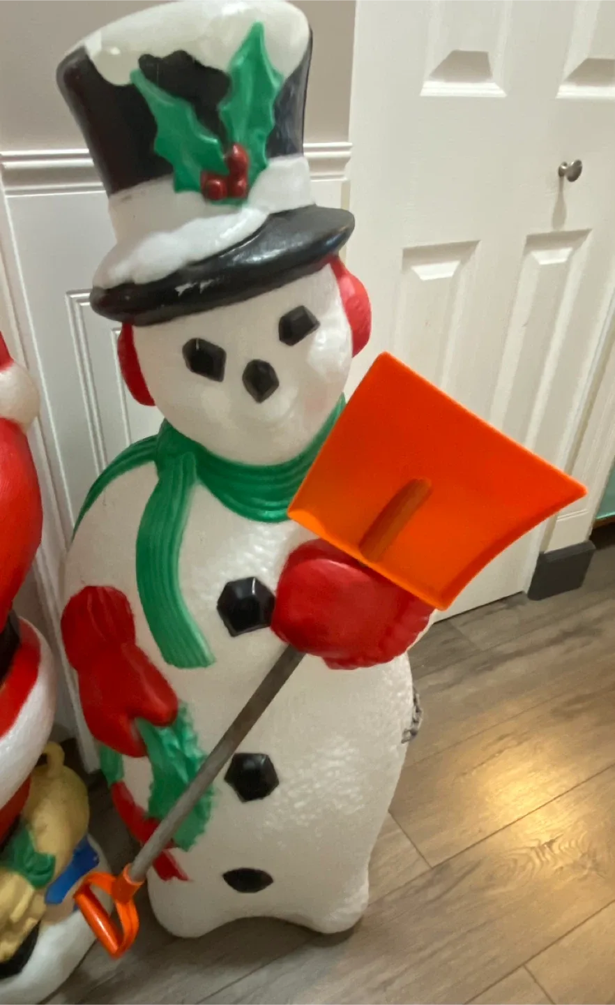 3 Vintage Christmas Blow Mold Decorations image indicator(2)