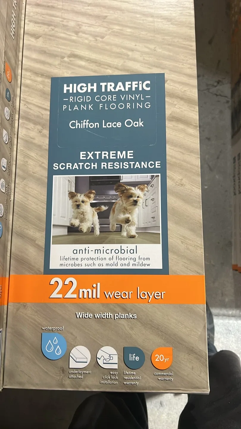 High Traffic Chiffon Lace Oak Vinyl Plank Flooring image indicator(4)