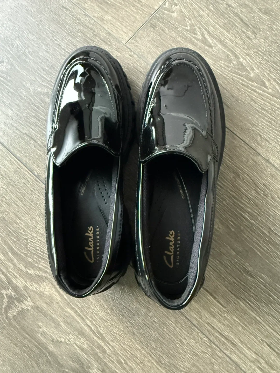 Clarks Black Leather Loafers image indicator(2)