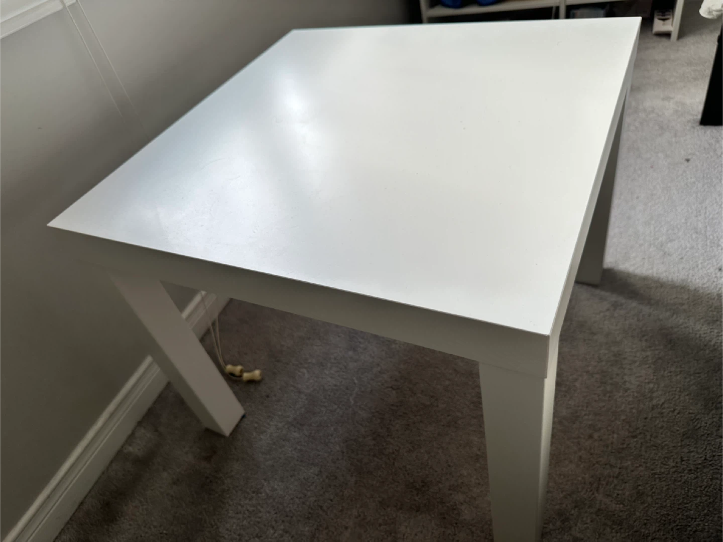 2 White Square Table - photo 3