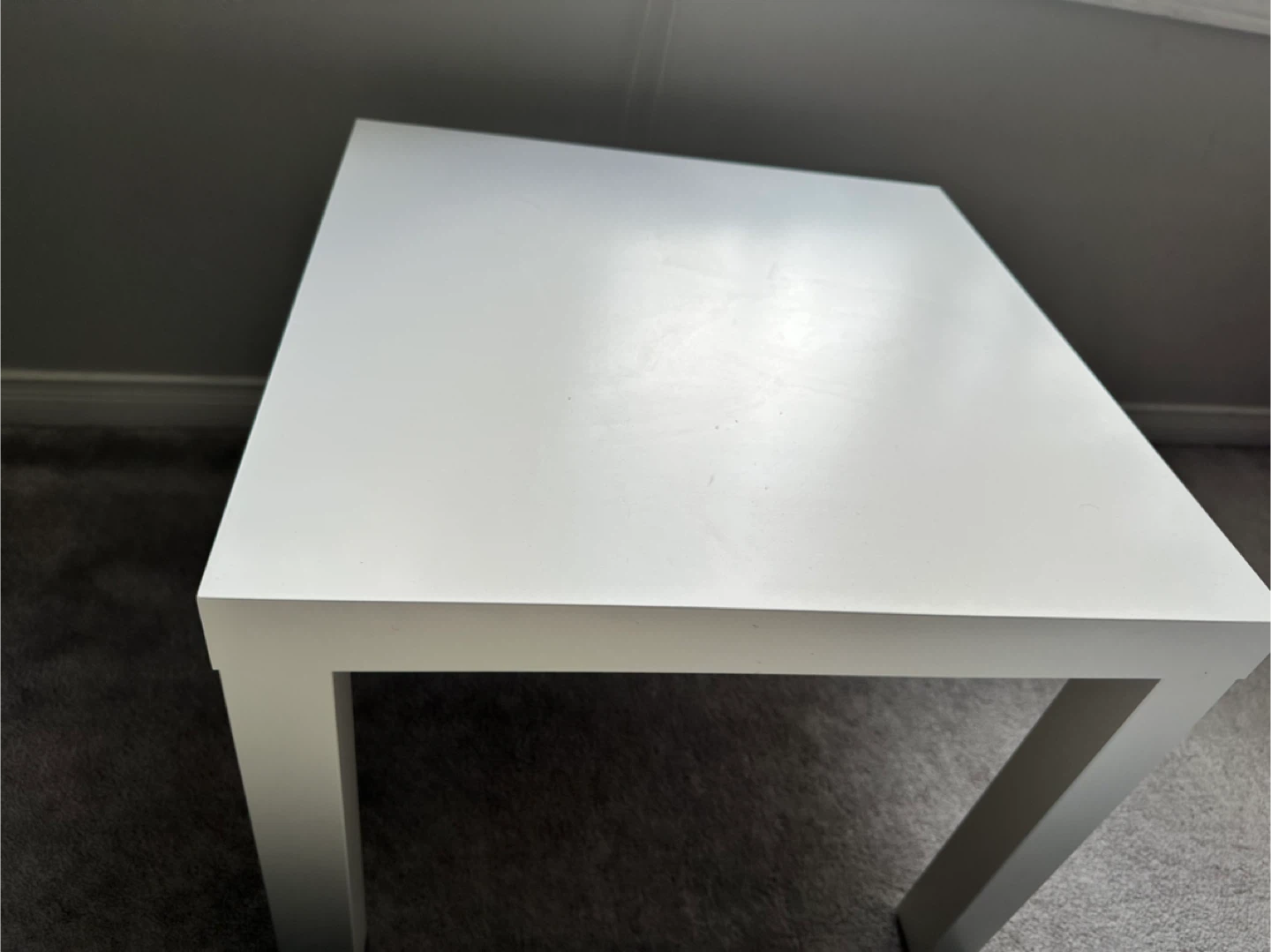 2 White Square Table - photo 2