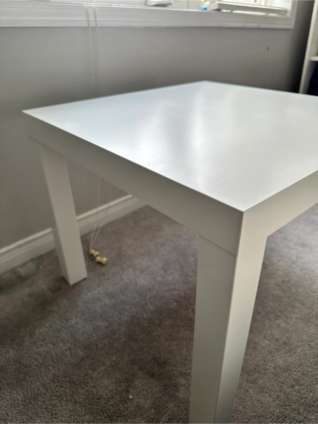 2 White Square Table