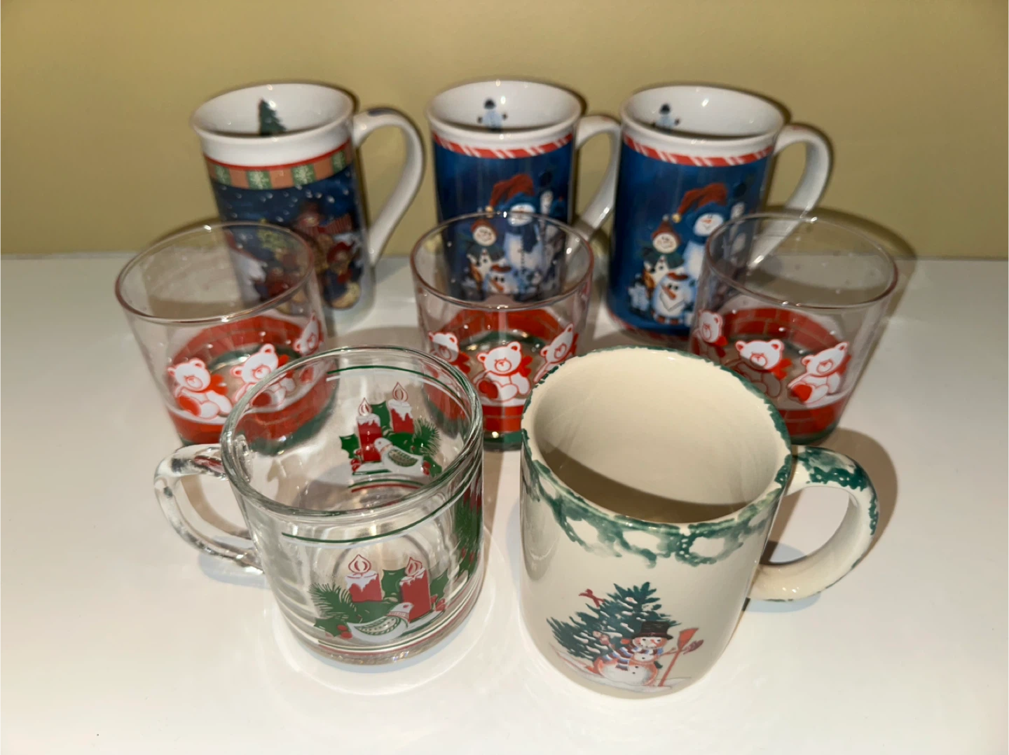 Festive Holiday Mugs and Glasses