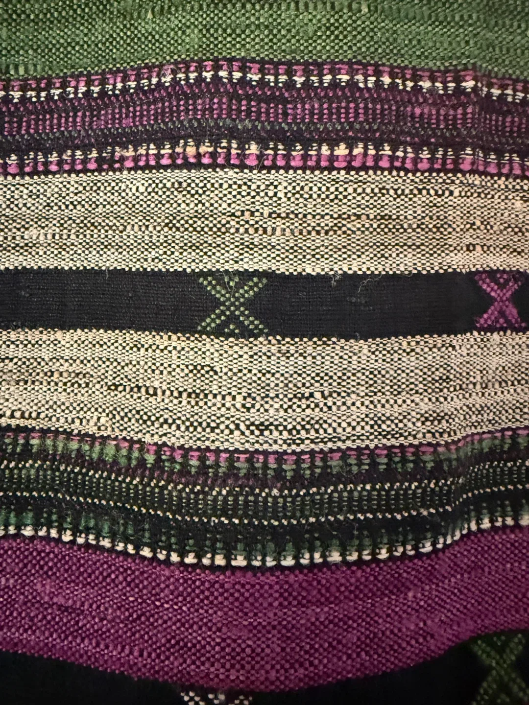 Woven Throw Blanket - Purple, Green, Black image indicator(3)
