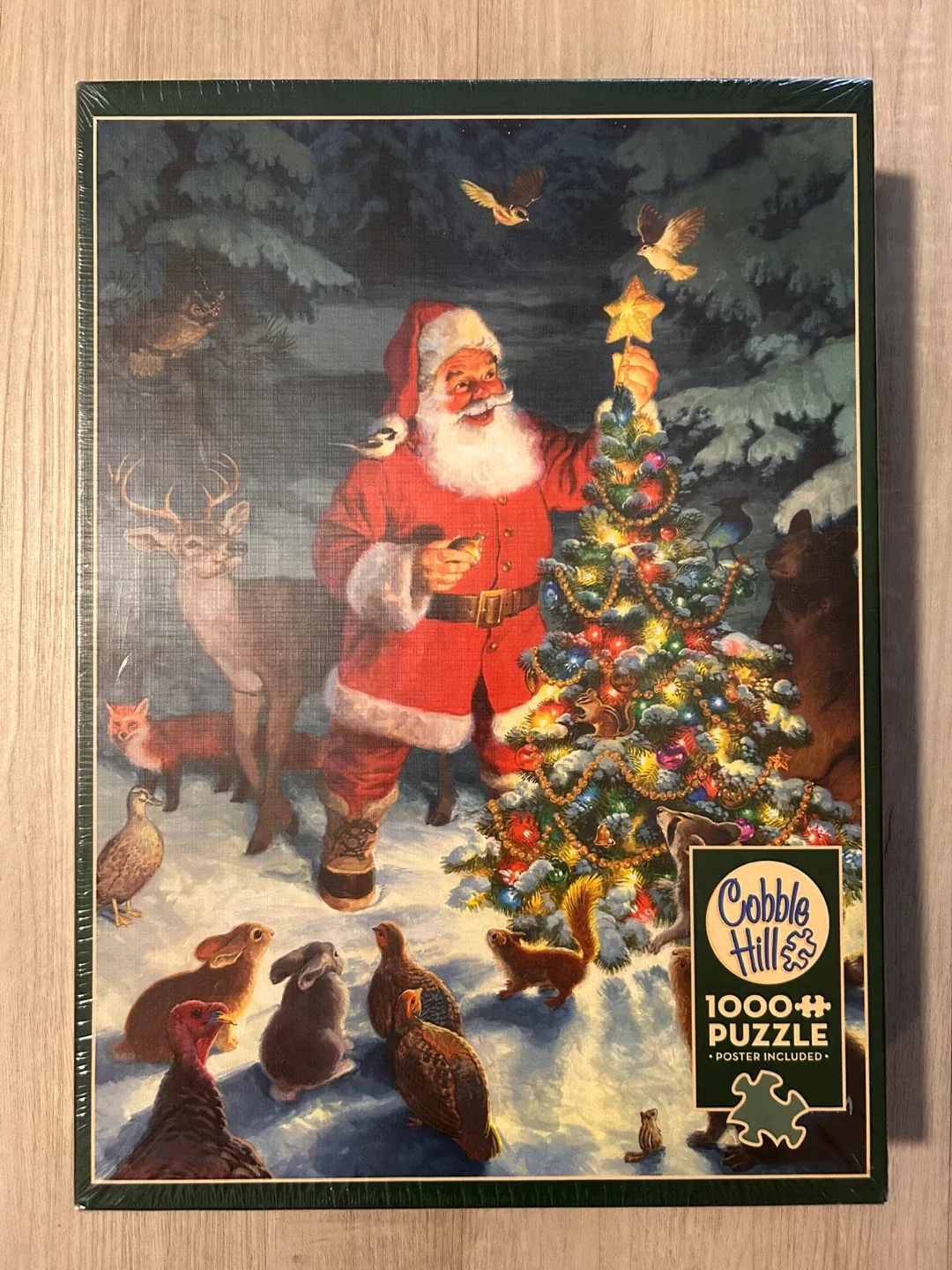 NEW Cobble Hill 1000 Piece Puzzle - Santa's Tree - Sample thumbnail