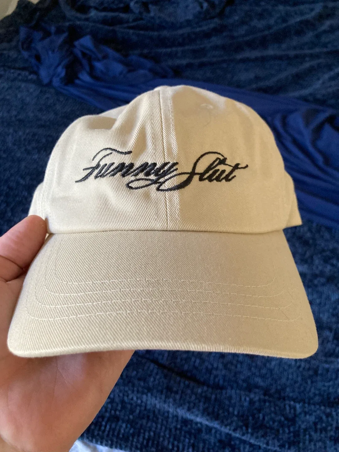 Funny Slut Beige Hat thumbnail