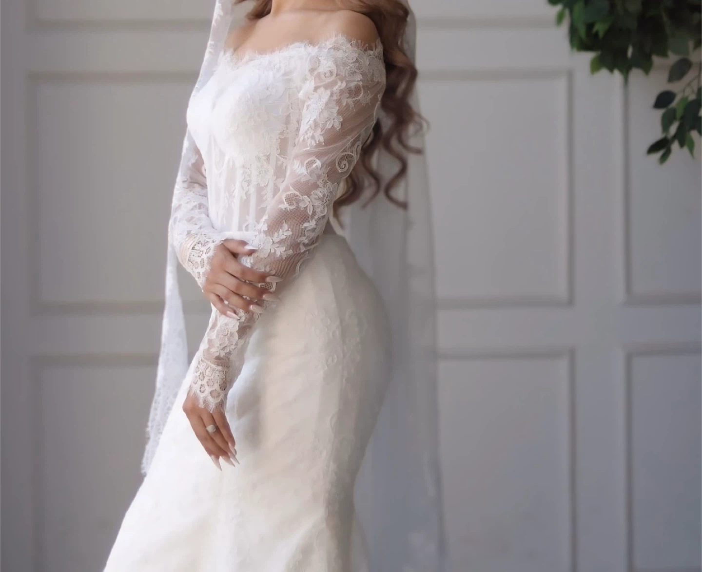 Wedding Dress - White Lace