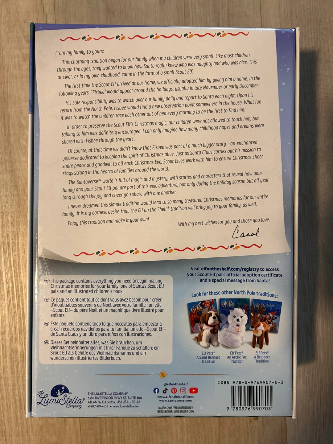 NEW The Elf on the Shelf Box Set – Boy Light with English Book - photo 3