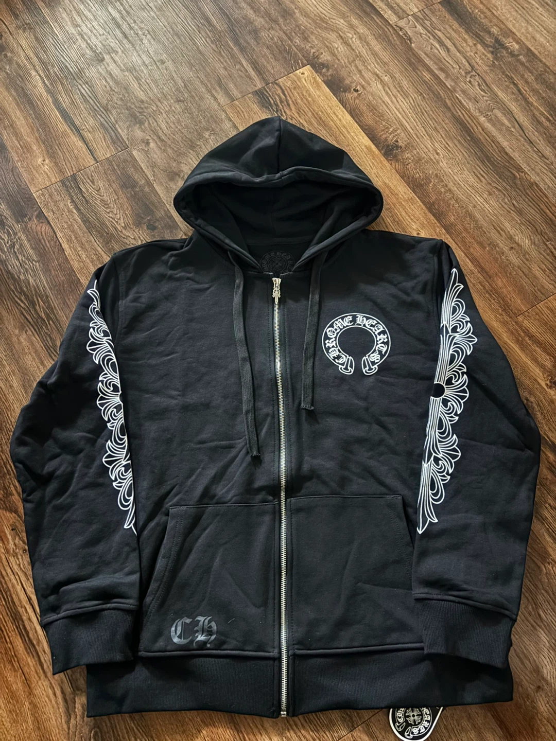 Chrome Hearts Black Zip-Up Hoodie