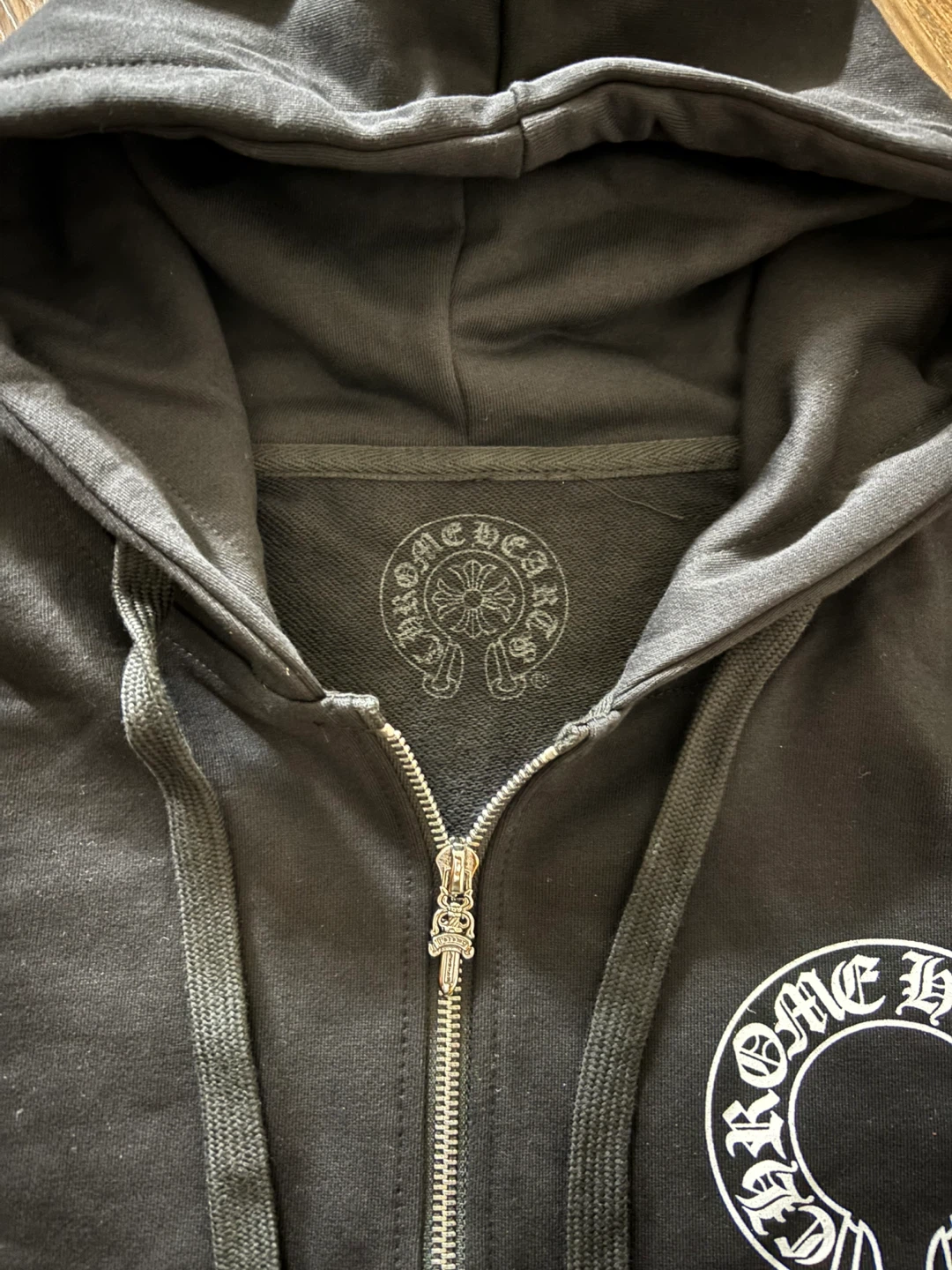 Chrome Hearts Black Zip-Up Hoodie - photo 3