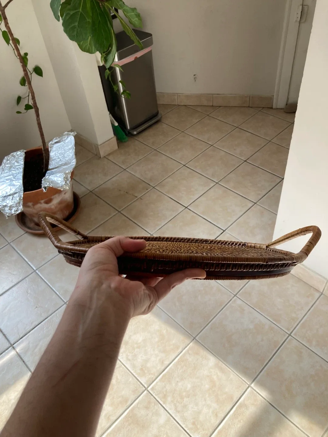 Woven Selections by Pampered Chef Rattan Tray image indicator(3)