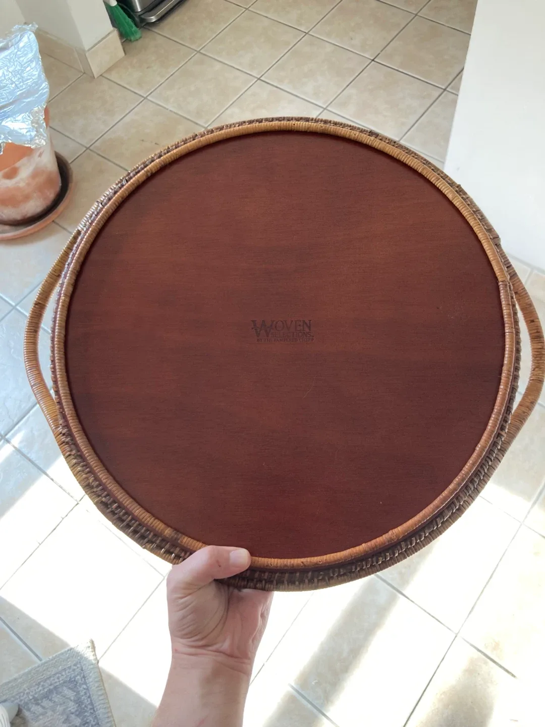 Woven Selections by Pampered Chef Rattan Tray image indicator(2)