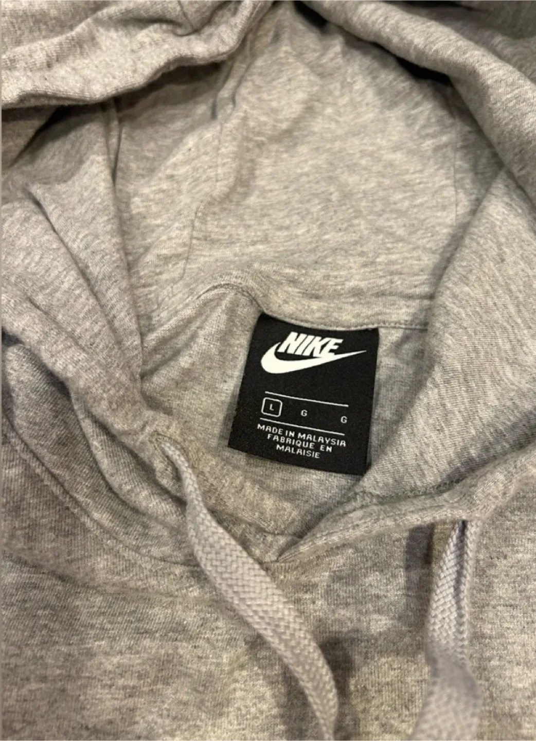 Nike Gray Hoodie Size L image indicator(9)