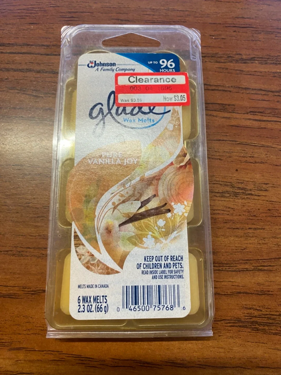 Glade wax melts - vanilla