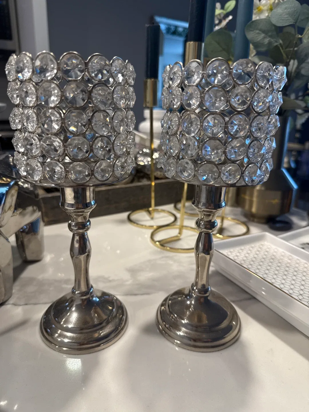 Crystal Candle Holders (Set of 2)