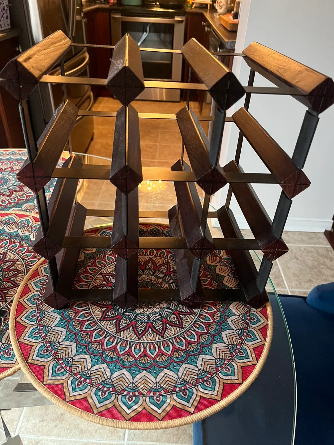 Wooden-look Wine Rack image indicator(3)