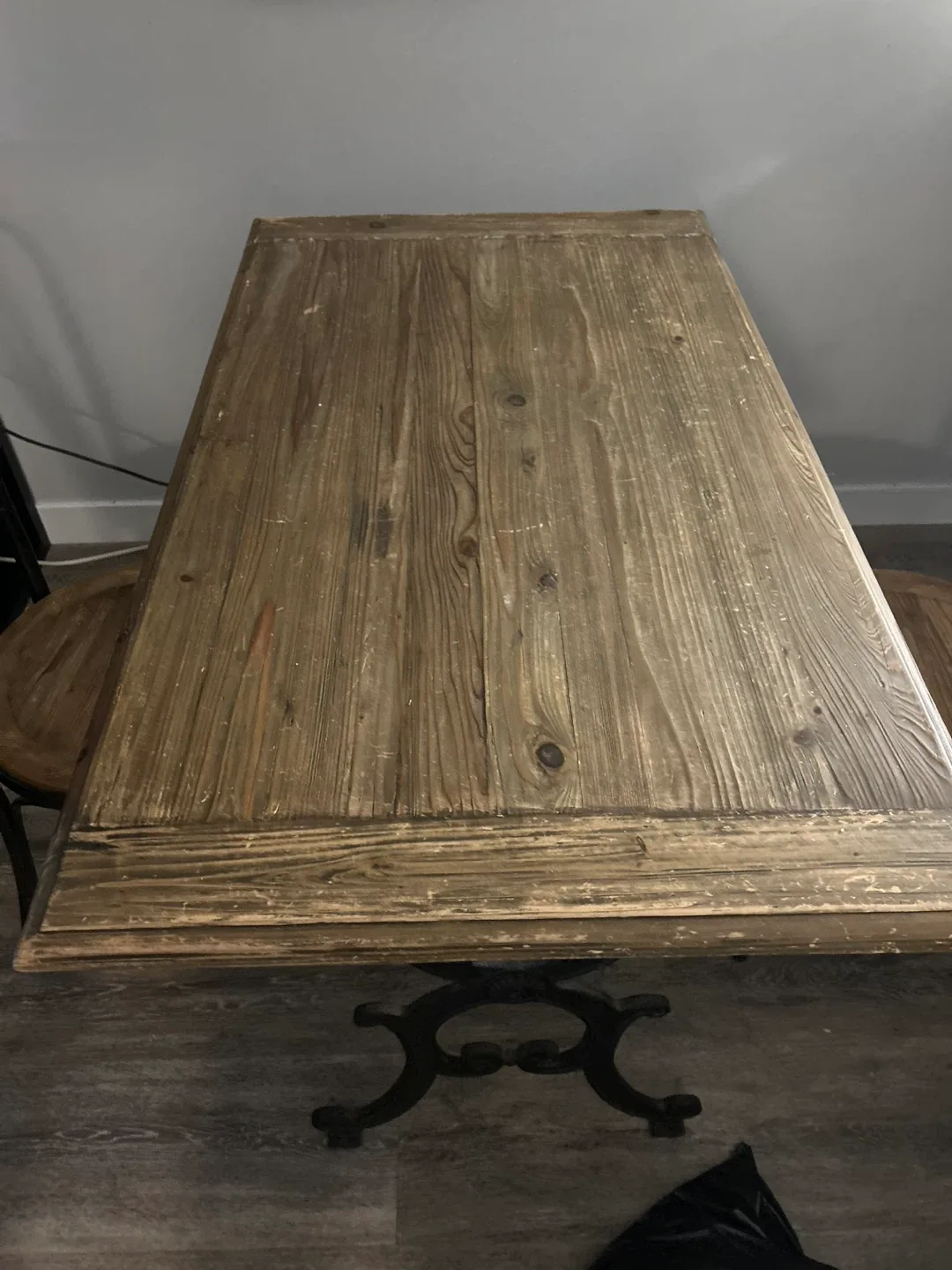 Rustic Wood Dining Table with Chairs image indicator(3)