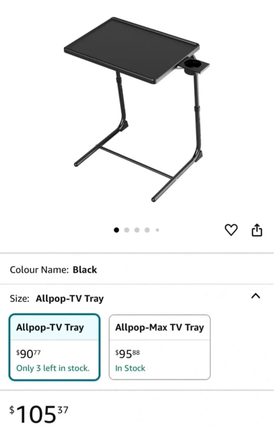 Lap Desk / TV Tray Table, with Built-in Cup Holder - Aqua / Blue image indicator(8)