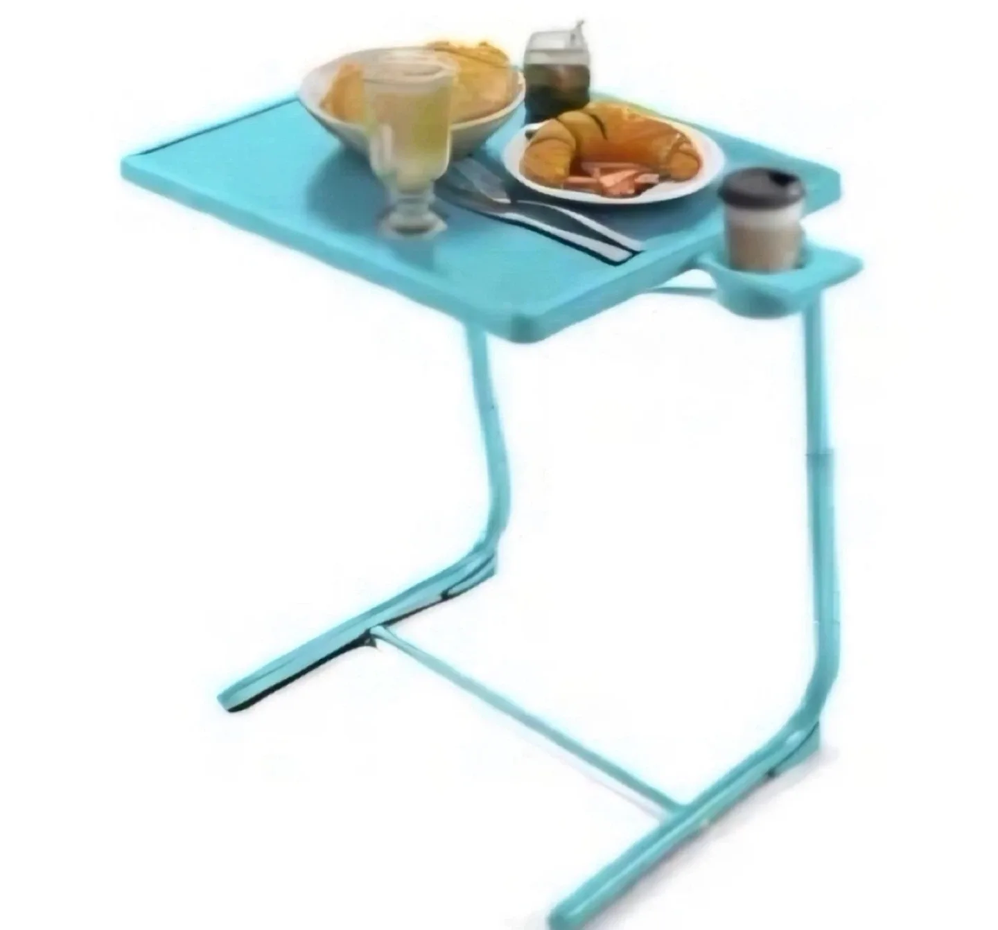 Lap Desk / TV Tray Table, with Built-in Cup Holder - Aqua / Blue image indicator(7)