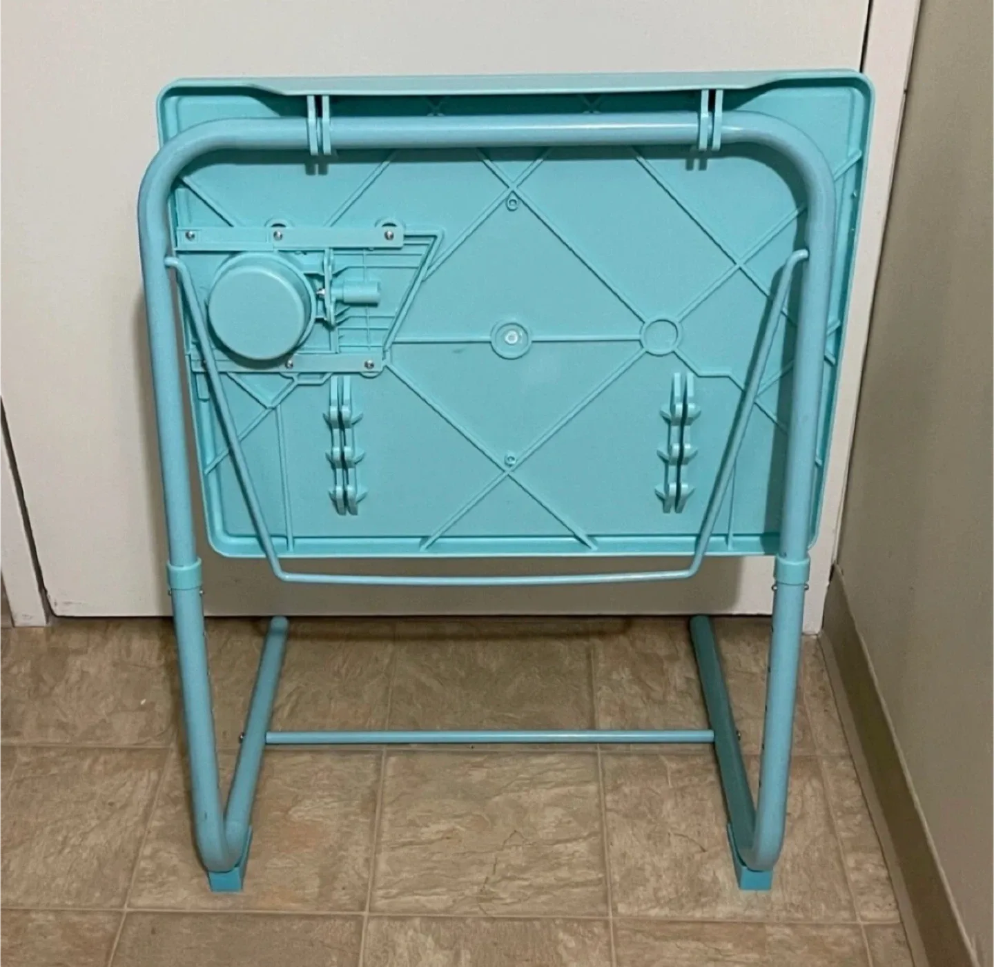 Lap Desk / TV Tray Table, with Built-in Cup Holder - Aqua / Blue image indicator(6)