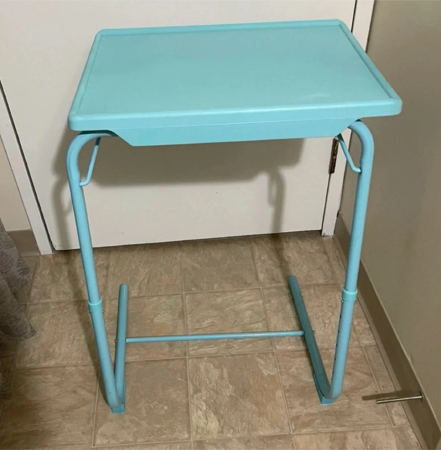 Lap Desk / TV Tray Table, with Built-in Cup Holder - Aqua / Blue image indicator(3)
