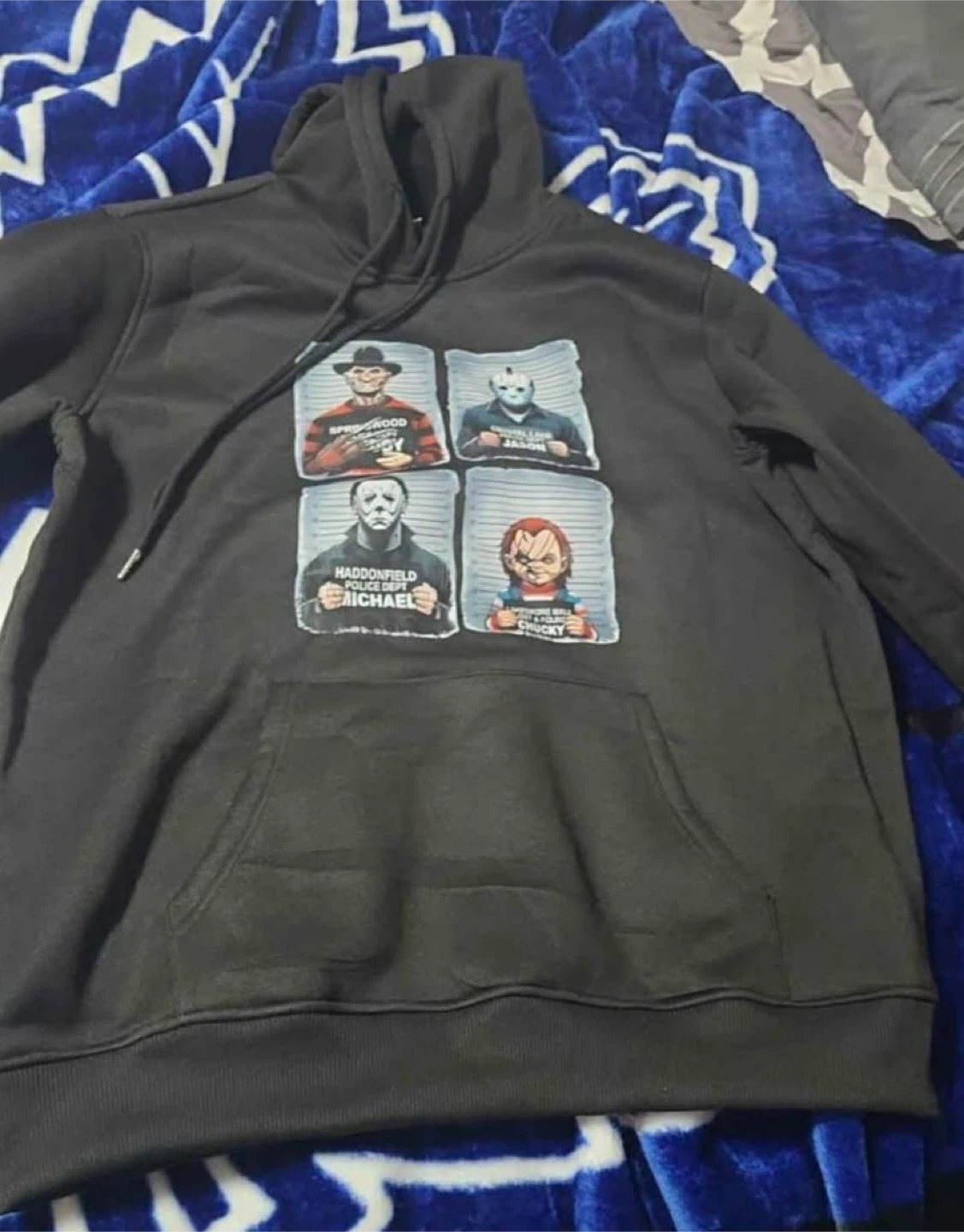Black Horror Movie Character Hoodie
