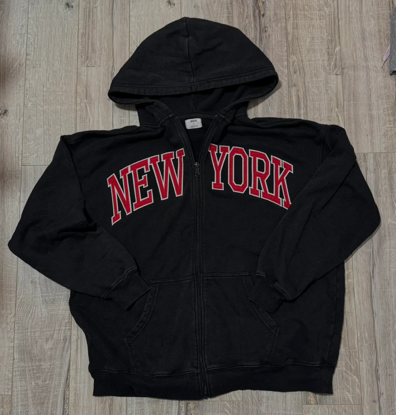 Ardene New York Black Zip-Up Hoodie, Size M image indicator(3)