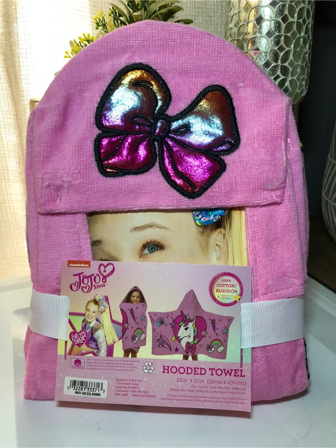New JoJo Siwa Hooded Towel - 22in x 51in thumbnail