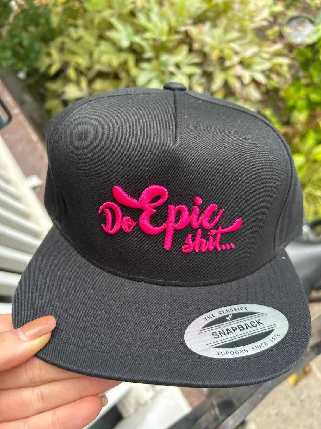 Snapback - Do Epic Shit Hat (black and pink) thumbnail