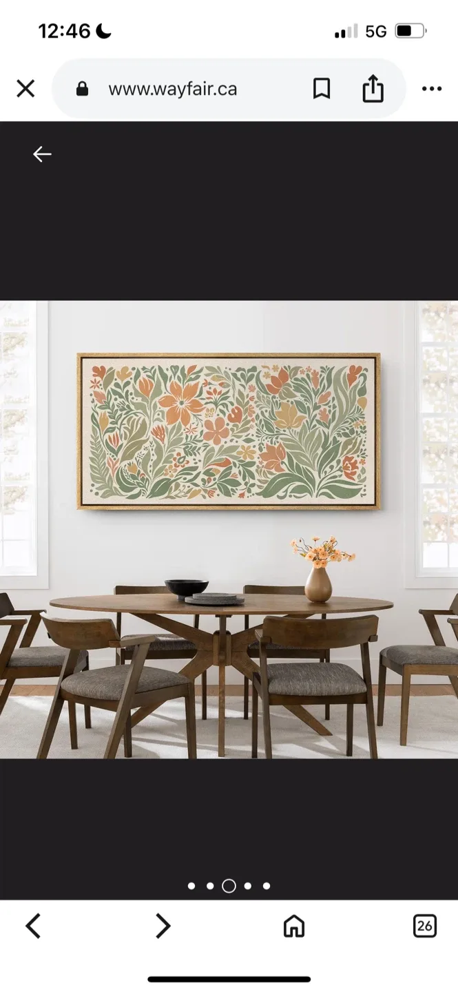 Brand New Floral Framed Canvas Wall Art image indicator(4)