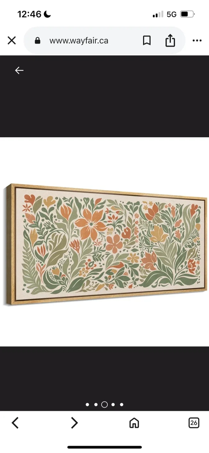 Brand New Floral Framed Canvas Wall Art image indicator(2)