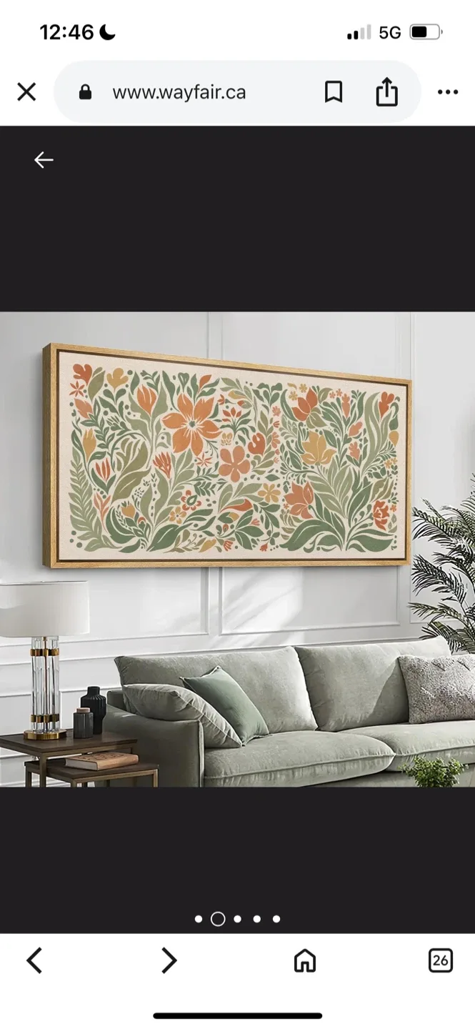 Brand New Floral Framed Canvas Wall Art image indicator(10)