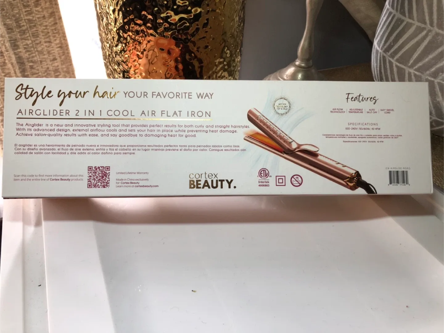 Cortex Beauty AirGlider 2-in-1 Cool Air Flat Iron - New image indicator(3)